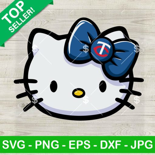 Hello Kitty Face Minnesota Twins MLB SVG