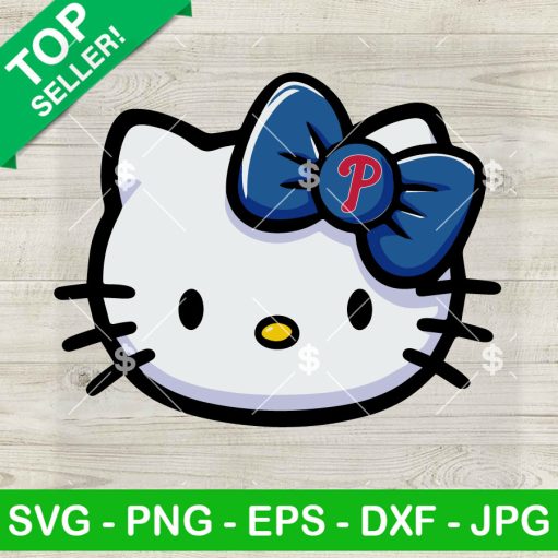 Hello Kitty Face Philadelphia Phillies SVG