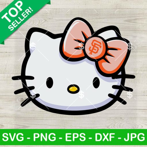 Hello Kitty Face San Francisco Giants Baseball SVG