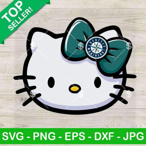 Hello Kitty Face Seattle Mariners Baseball SVG