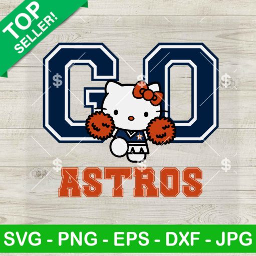 Hello Kitty Cheerleader Go Astros Baseball Svg