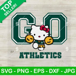Hello Kitty Go Athletics Baseball SVG, Hello Kitty Oakland Athletics SVG, Kawaii MLB SVG PNG DXF EPS