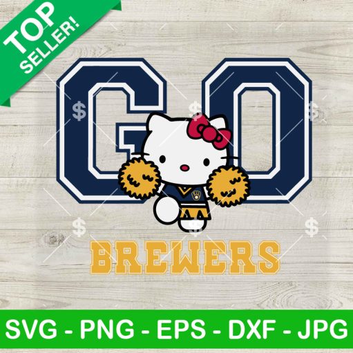 Hello Kitty Go Brewers Baseball Svg