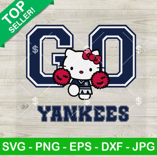 Hello Kitty Go Ny Yankees Cheerleader Svg