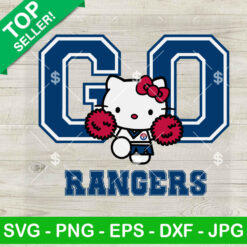 Hello Kitty Go Rangers Baseball Cheerleader SVG