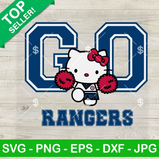 Hello Kitty Go Rangers Baseball Cheerleader SVG