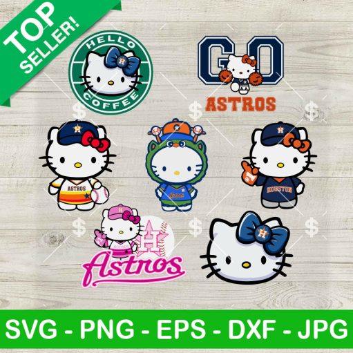 Hello Kitty Houston Astros Baseball Svg Bundle