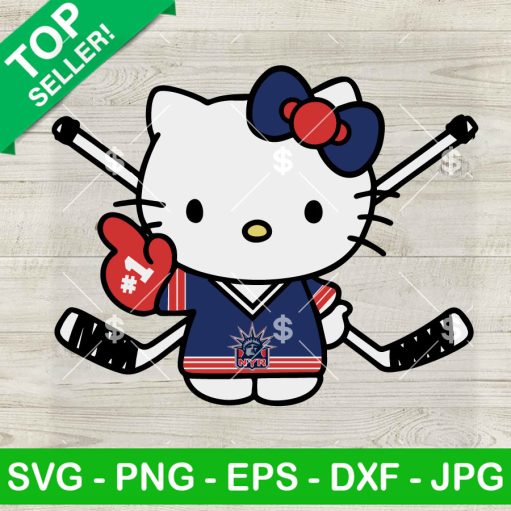 Hello Kitty Ny Rangers Nhl Svg