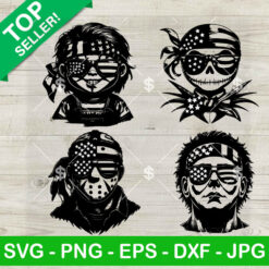 Horror Characters 4th Of july SVG Bundle