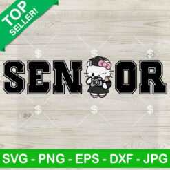 Kawaii Kitty Senior SVG, Cute Hello Kitty Graduation SVG, End Of School SVG PNG DXF EPS