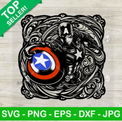 Mandala Captain America SVG