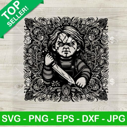 Mandala Chucky Horror Characters Svg