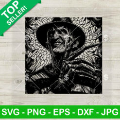 Mandala Freddy Krueger Horror Characters SVG
