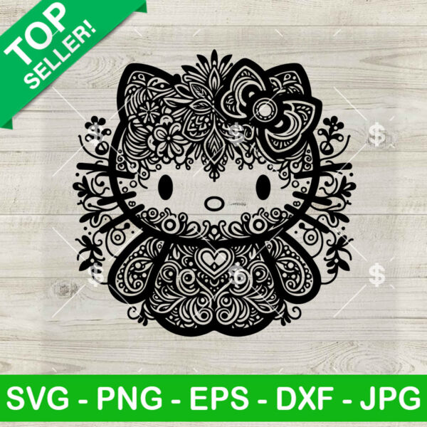 Mandala Hello Kitty SVG