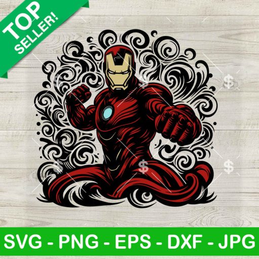 Mandala Iron Man Superhero Svg