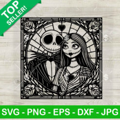 Mandala Jack And Sally Skellington Couple SVG
