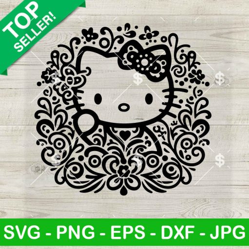 Mandala Zentage Kitty Svg