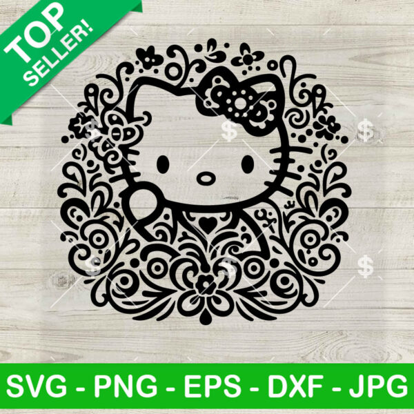 Mandala Zentage Kitty SVG