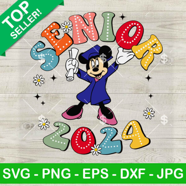 Minnie Mouse Graduation Cap SVG, Last Day Of School SVG, Summer Break SVG PNG DXF EPS