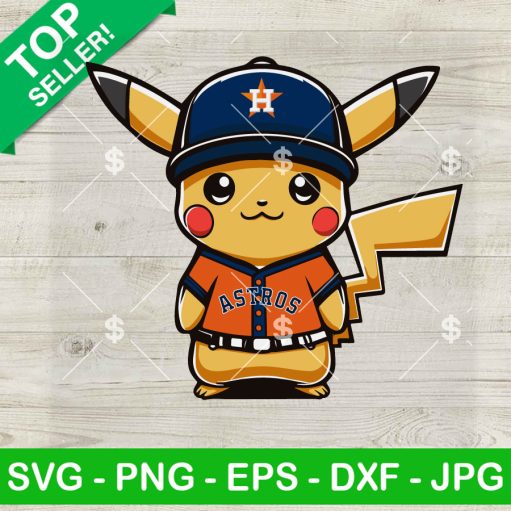 Pikachu Houston Astros Mlb Svg