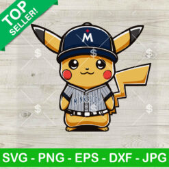 Pikachu Minnesota Twins Baseball MLB SVG, Pikachu Baseball MLB SVG, Minnesota Twins SVG PNG Cut file cricut