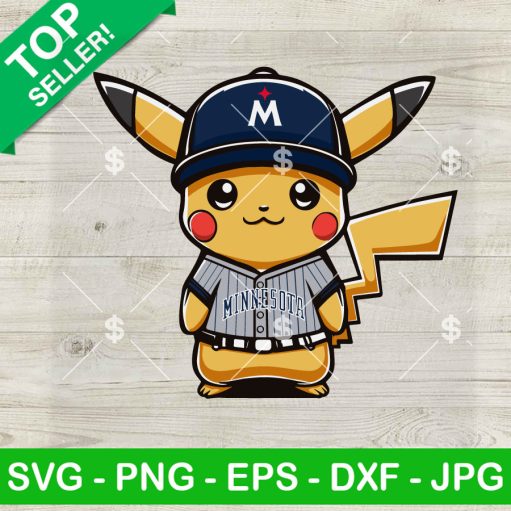 Pikachu Minnesota Twins Baseball MLB SVG