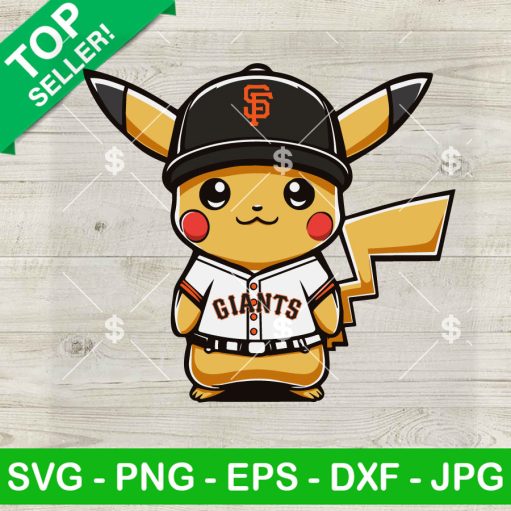 Pikachu San Francisco Giants Baseball Svg