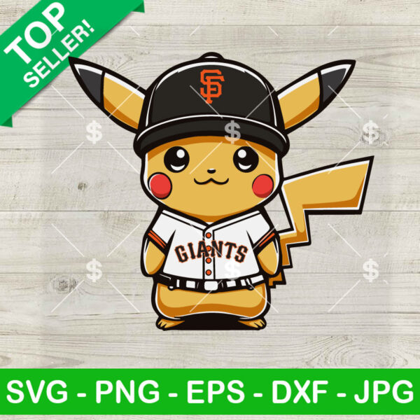 Pikachu San Francisco Giants Baseball SVG