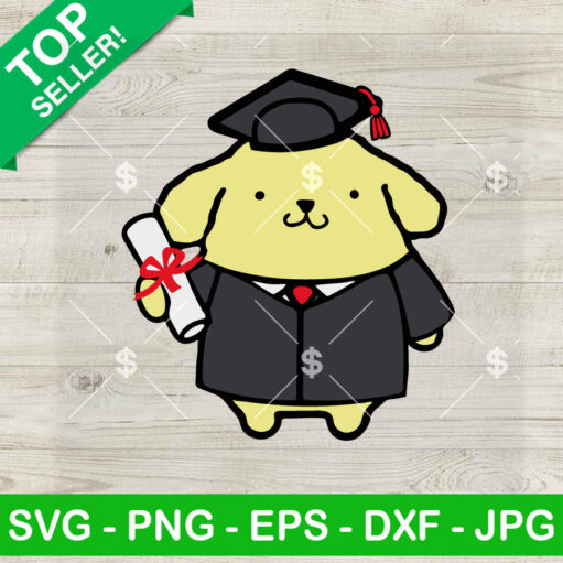 Pompompurin Graduation Cap Svg