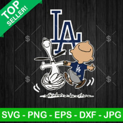 LA Dodgers MLB Snoopy And Charlie Brown SVG