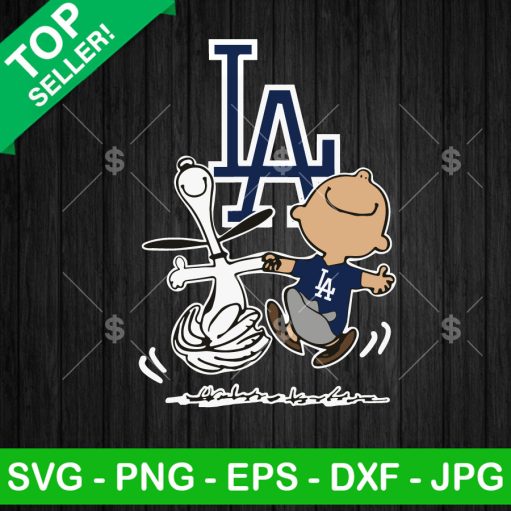 La Dodgers Mlb Snoopy And Charlie Brown Svg