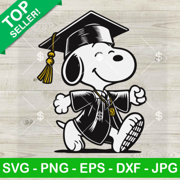 Graduation Snoopy Senior SVG, Cute Snoopy Senior SVG, End Of School SVG PNG DXF EPS