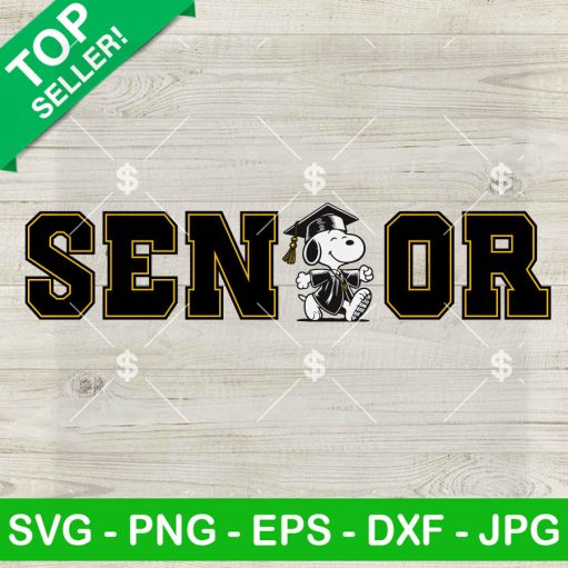 Snoopy Senior Svg