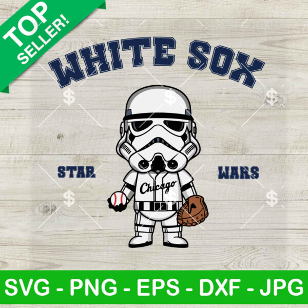 Stormtrooper Chicago White Sox Baseball SVG, Star Wars Baseball SVG, MLB Chicago White Sox Fan SVG PNG DXF EPS