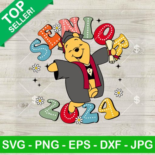 Winnie The Pooh Graduation Cap SVG