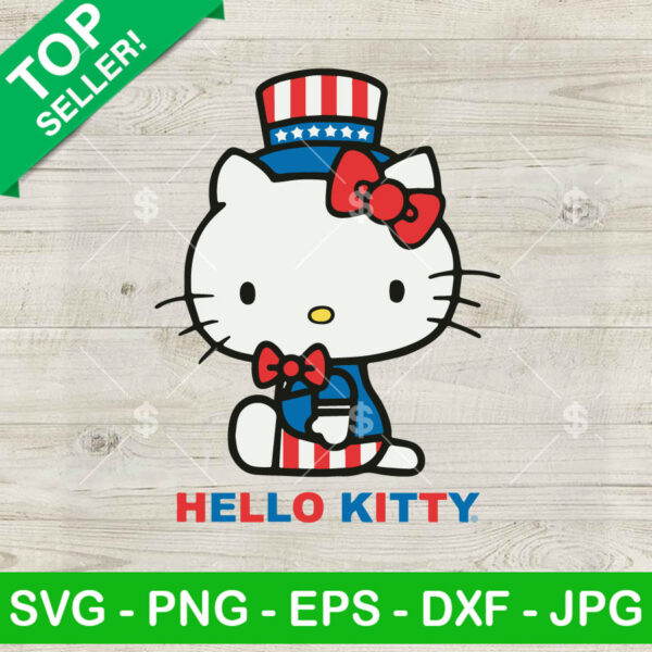 Hello Kitty 4th Of July SVG