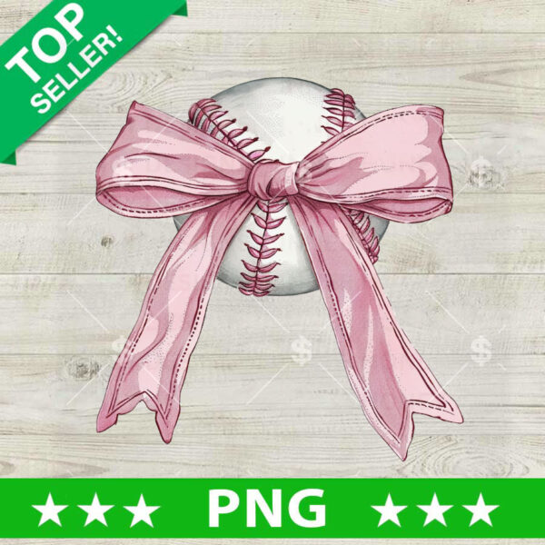 Coquette Pink Baseball PNG, Baseball Mama Sublimation transfer PNG, Sport Mom Pink Bow Heat Transfer PNG