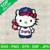 Hello Kitty Atlanta Braves Baseball Team SVG