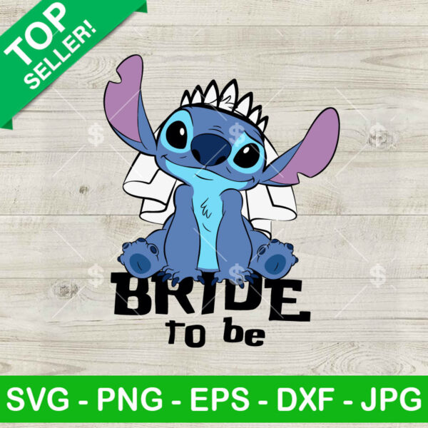 Cute Stitch Bride To Be SVG