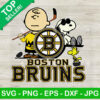 Snoopy And Charlie Brown Boston Bruins Hockey SVG
