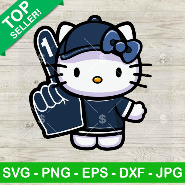 Hello Kitty Baseball Fan SVG, Hello Kitty #1 SVG, Baseball Football Fan SVG PNG DXF EPS