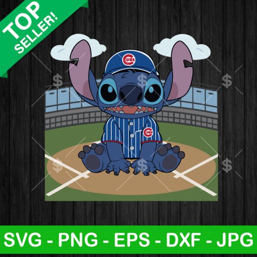 Cute Stitch Chicago Cubs MLB SVG