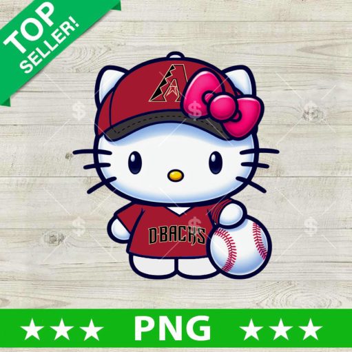 Hello Kitty Arizona Diamondbacks Baseball PNG