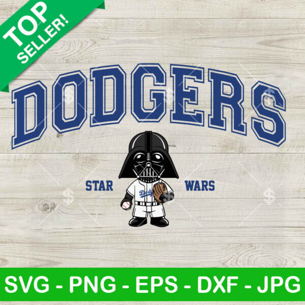 Darth Vader LA Dodgers Baseball SVG, Darth Vader Baseball Fan LA Dodgers SVG, Baseball MLB SVG PNG DXF EPS
