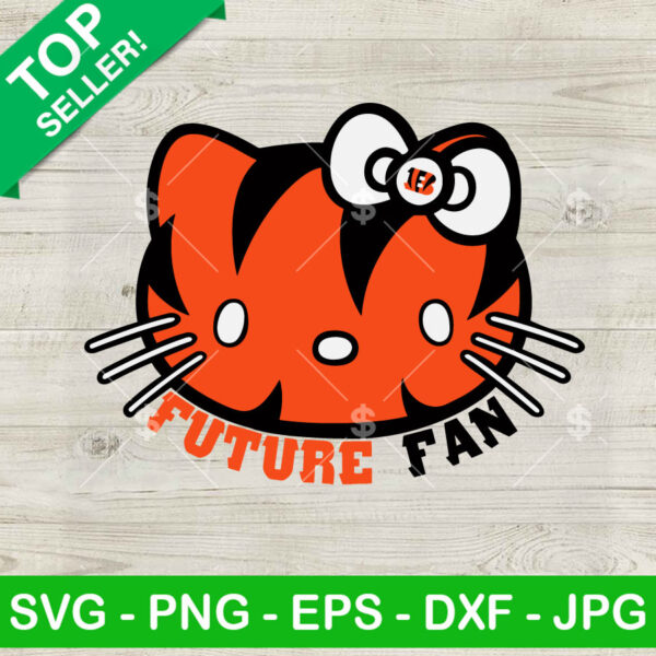 Hello Kitty Cincinnati Bengals Fan SVG
