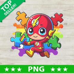 The Flash Superhero Autism Awareness PNG