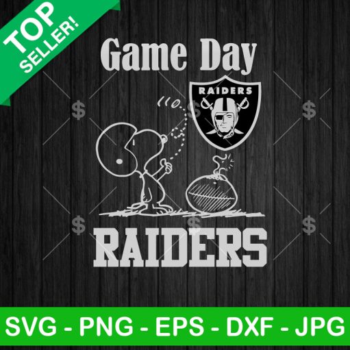 Game Day Raiders Football Snoopy Svg