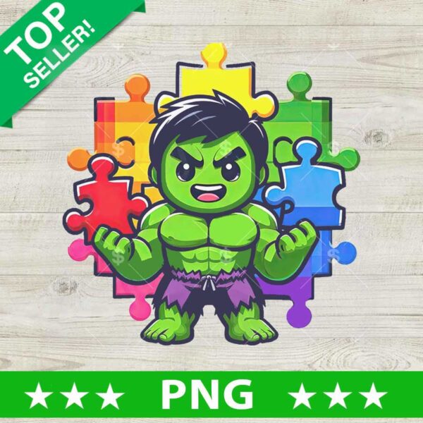 Hulk Superhero Autism Awareness PNG