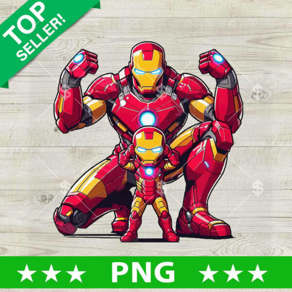 Iron Man Dad And Son PNG