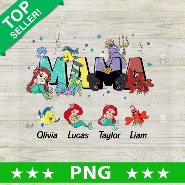 Disney The Little Ariel Mama PNG